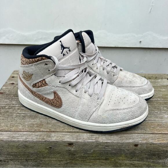 Jordan Other - Nike Air Jordan 1 Retro Mid SE Brown Elephant dz4129-102 8.5